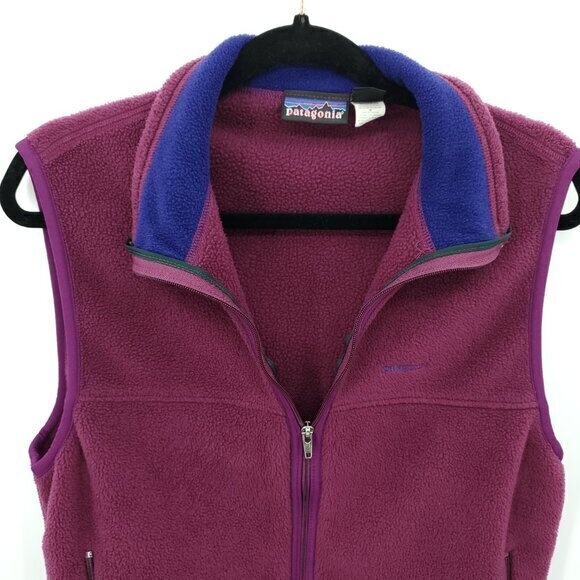 VTG Patagonia Lightweight Synchilla Fleece Vest S Plum/Purple - Picture 6 of 16